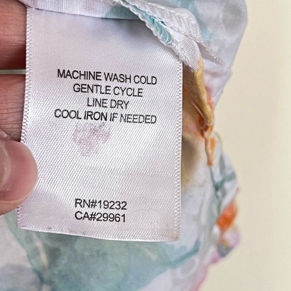 Alfred Dunner Button Up Shirt Small Multi‎ Pastel Floral Cottagecore Y2K Summer - Picture 9 of 17